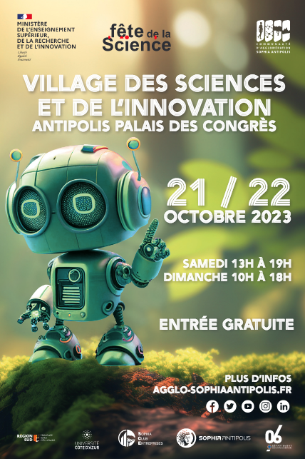Village des Sciences et de l'Innovation, à Antipolis Palais des Congrès, les 21 et 22 octobre 2023